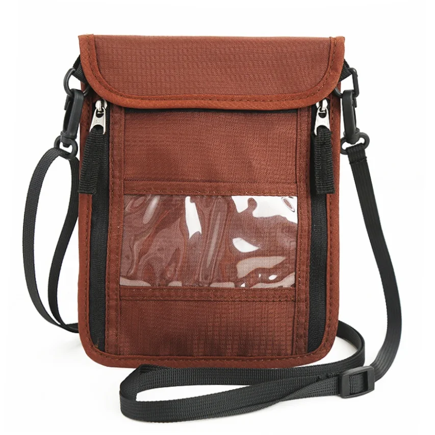Travel Neck Wallet Passport Holder RFID Blocking Passport Bag