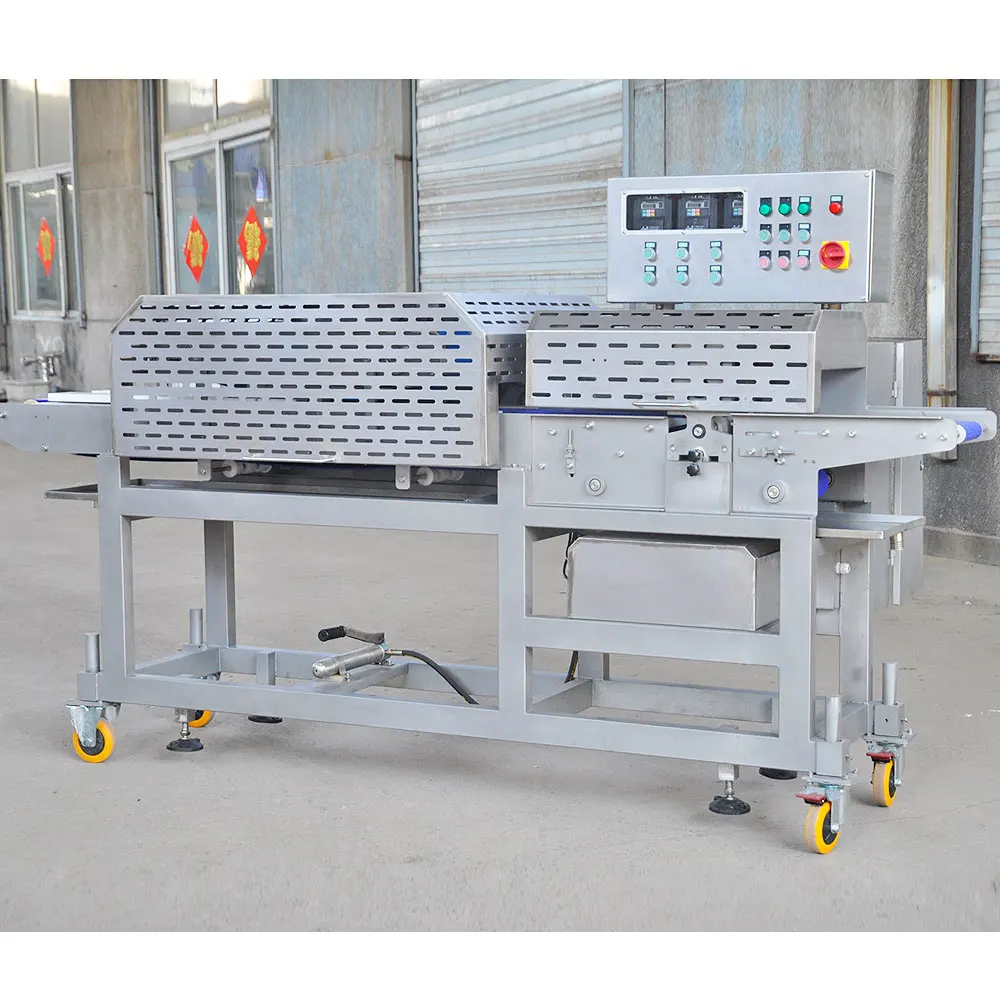 Automatic Haslet Cutter Slicer Raw Pork Fillet Strip Shredding Fresh Beef Chicken Meat Cutting Machine Price
