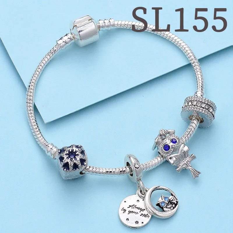 INS hot selling Blue Starry Sky Bracelet Snowflake Pumpkin Car diy Handmade Jewelry Glass Bead Bracelet