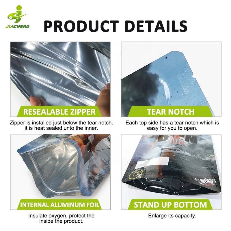 Large 30*40 waterproof clothes packaging aluminum resealable zipper mylar stand up pouch for shoes / jacket