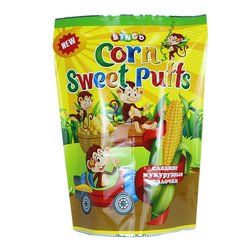 Corn Packaging Bags Custom Logo Food Grade Aluminum Foil Flexible Sachet Back Sealing Corn Packaging Plastic Film Roll For Food