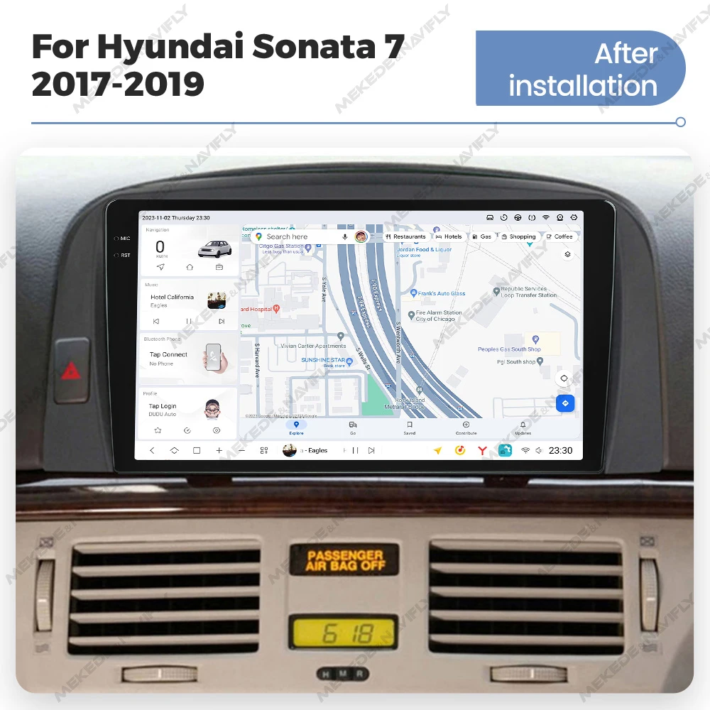 MEKEDE car-play auto 12+512GB car radio player navigation 360 camera For Hyundai Sonata 7 2017-2019