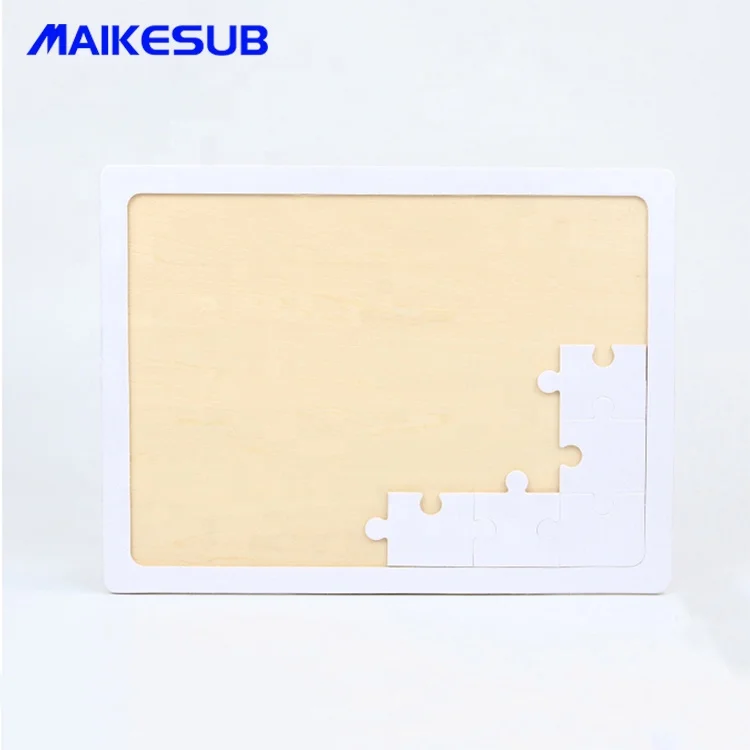 DIY 30pcs A4 size sublimation coating blank jigsaw wooden puzzle custom as for photo frame with border