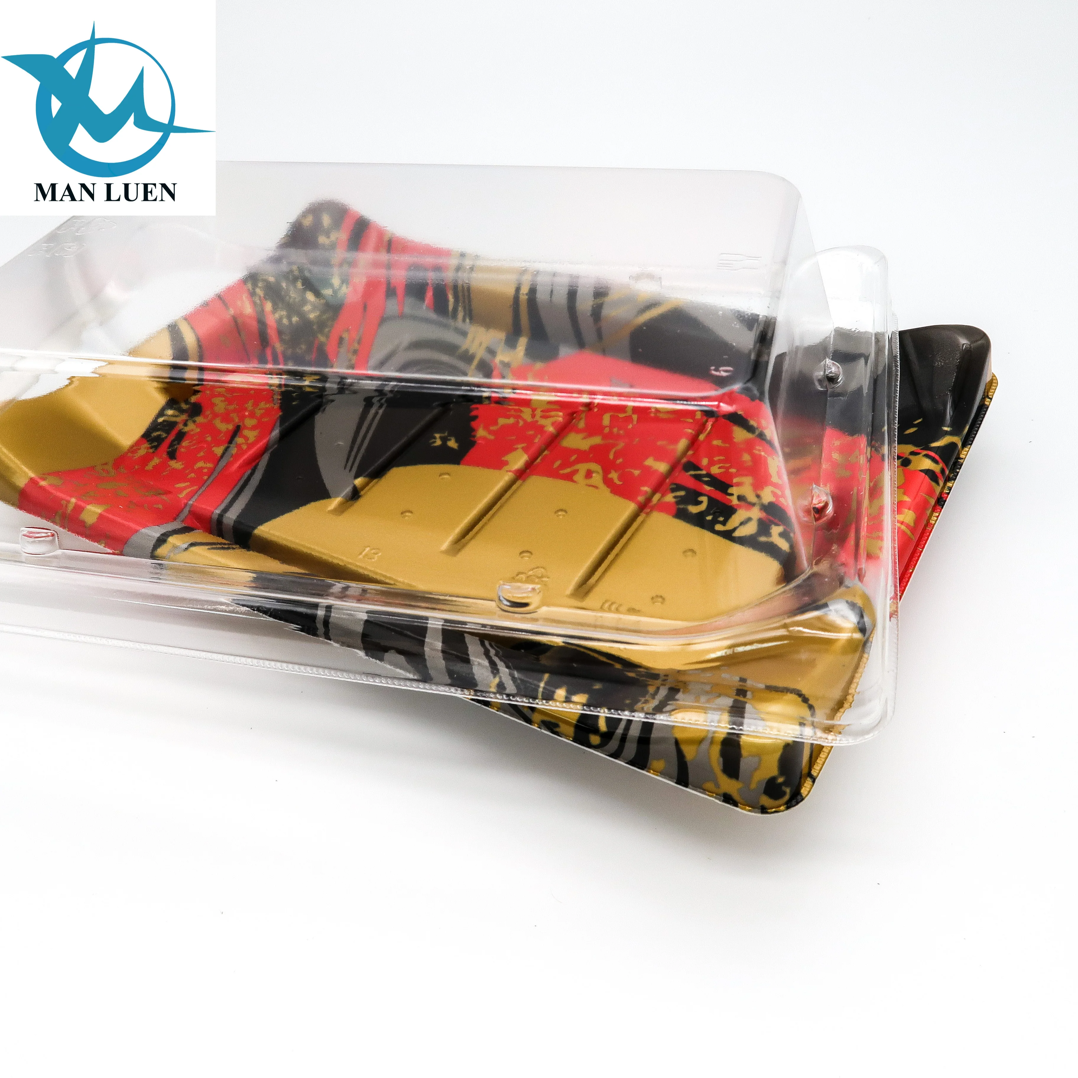 Chinese manufacturers supply directly disposable different color sushi box with lip