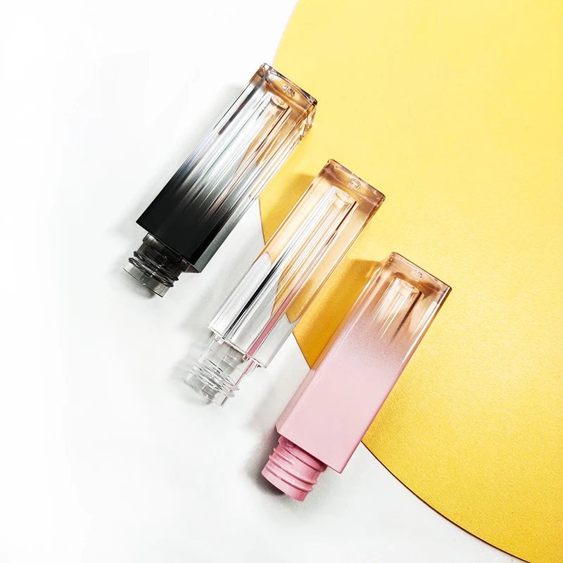 New Rose Gold Custom Double Sided Lip Gloss Container With Applicator Dual Ended Lip Gloss Tube Packaging