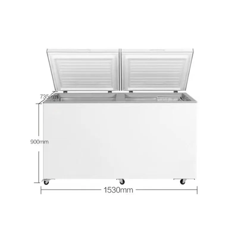 Refrigerator double temperature household commercial large capacity freezer cold storage fresh-keeping