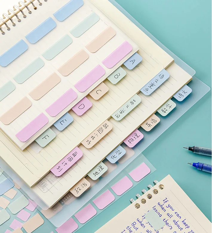 Reusable Page Label for Notebook file Classification A5 B5 Loose Leaf Color Index Learning Labels