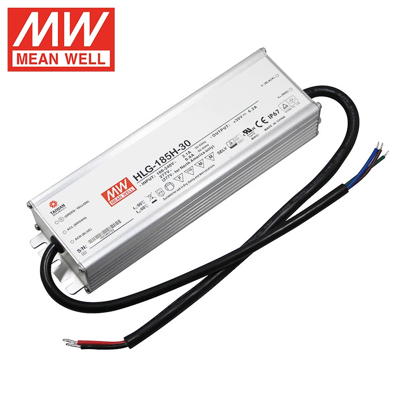 Meanwell HLG-185H-30 Светодиодный драйвер питания