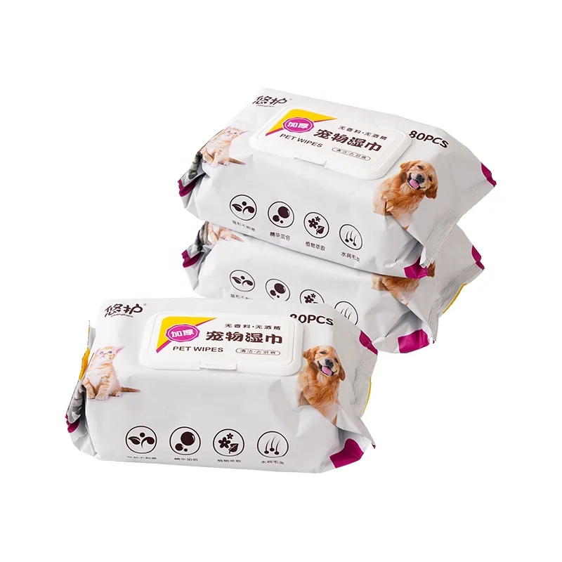 Coconut Scented Antibacterial Pet Wet Wipes,Dog Paw Cleaner Wipes
