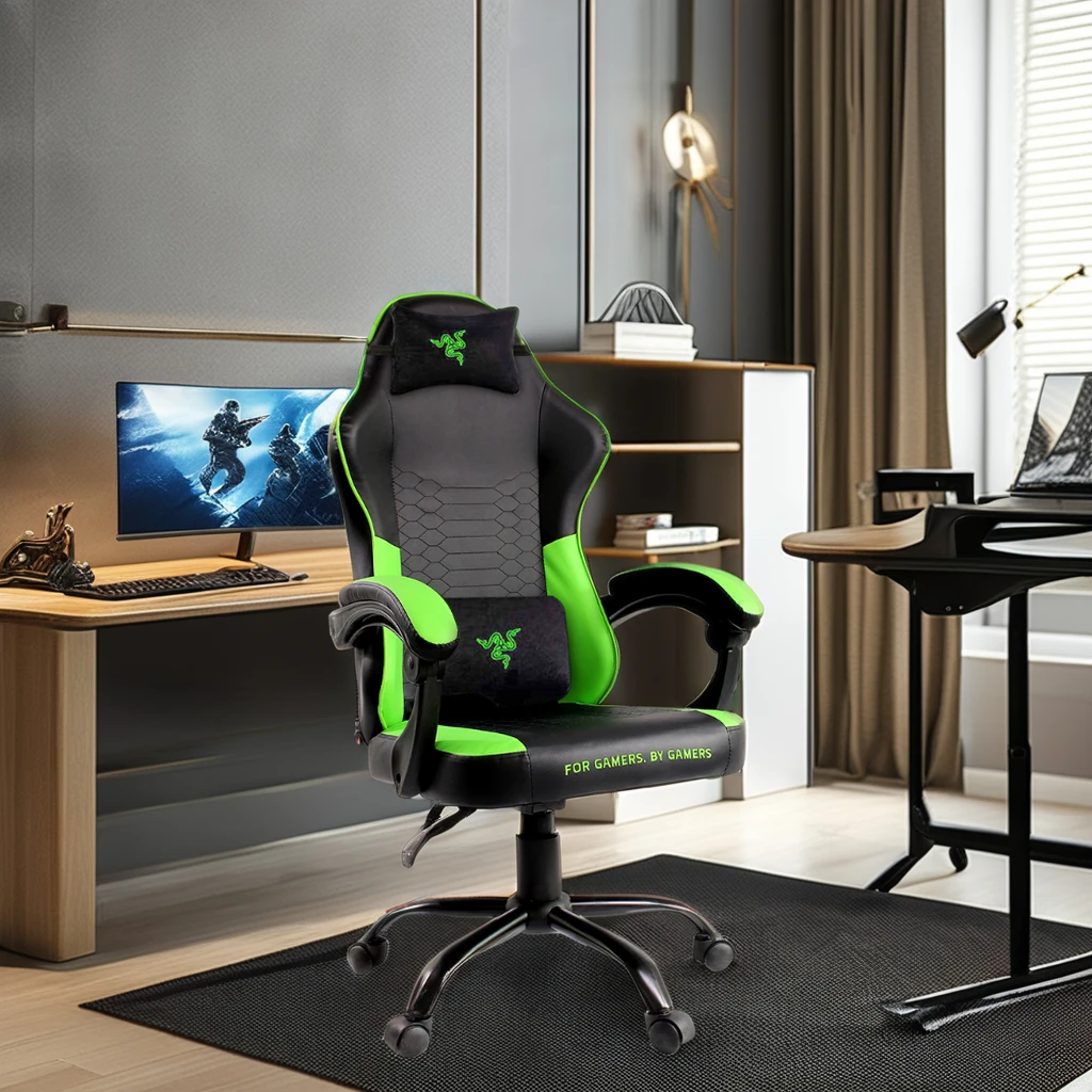 Factory Heavy Duty Commercial Gaming Swivel Chair Cheap Synthetic Leather for Office Use Optional with PVC and PU