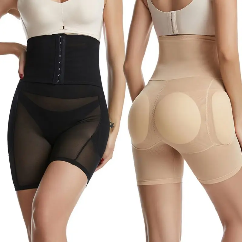 Custom Butt Lifting Waist Trainer Body Shaper Shapewear Fajas Tummy Tucker Thigh Trimmer Leg Shaper Girdles Butt Pad Hip Panties