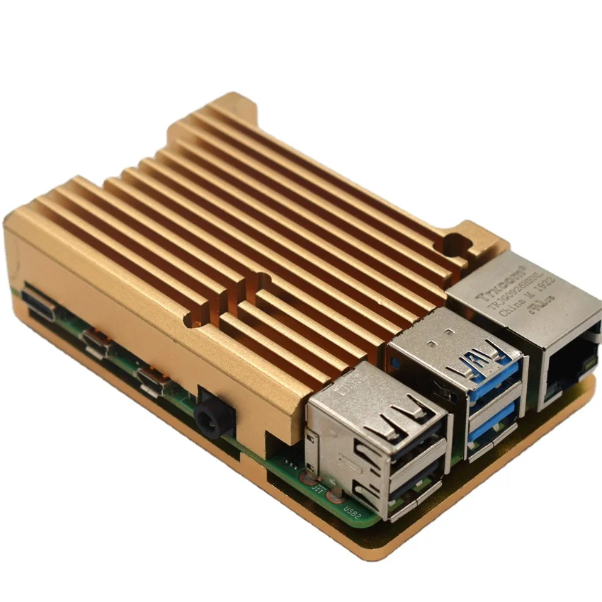  Пользовательский Корпус для Raspberry Pi 4 алюминиевый серебристый зеленый черный корпус металлический