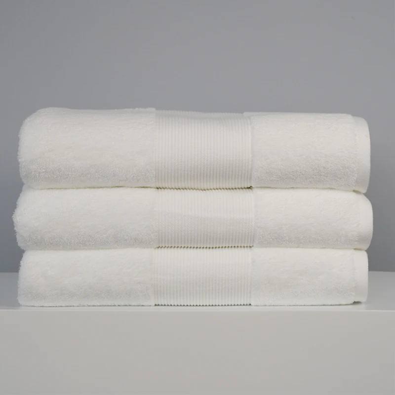 Customized 100% cotton hotel bath Towel set Wholesale high quality white Embroidered logo square Towels Face Towel