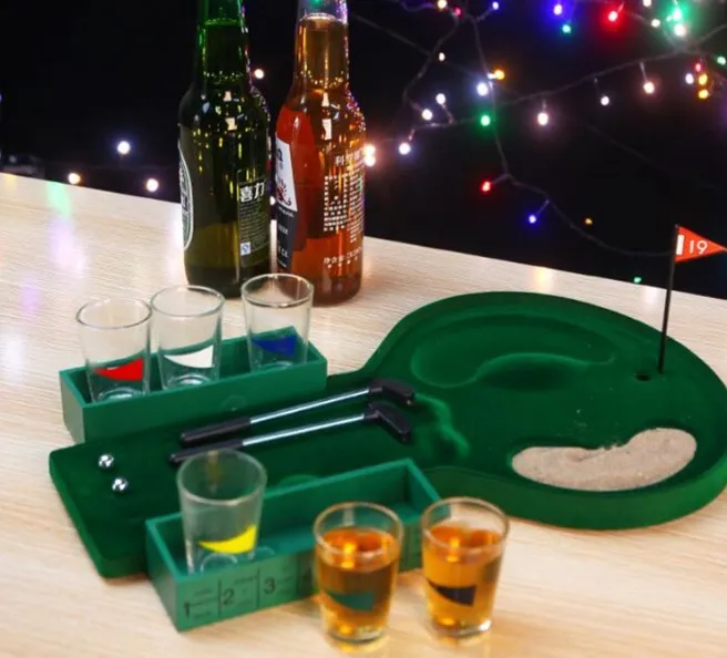 wholesales unique tabletop Shot Glasses Mini Golf Party Drinking Game