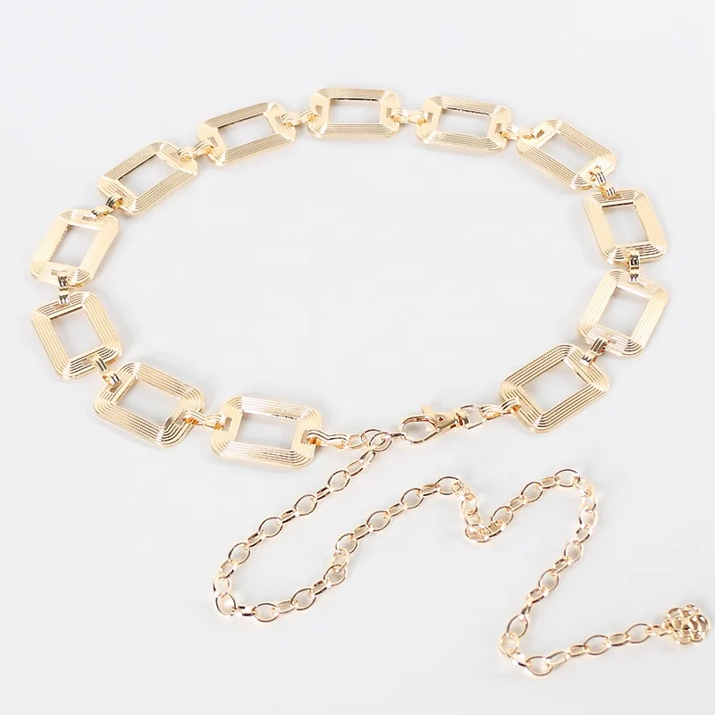 Simple Fashion Metal Waist Chain Ladies Skirt Chain Wide Belt Trendy Clothing Accessories