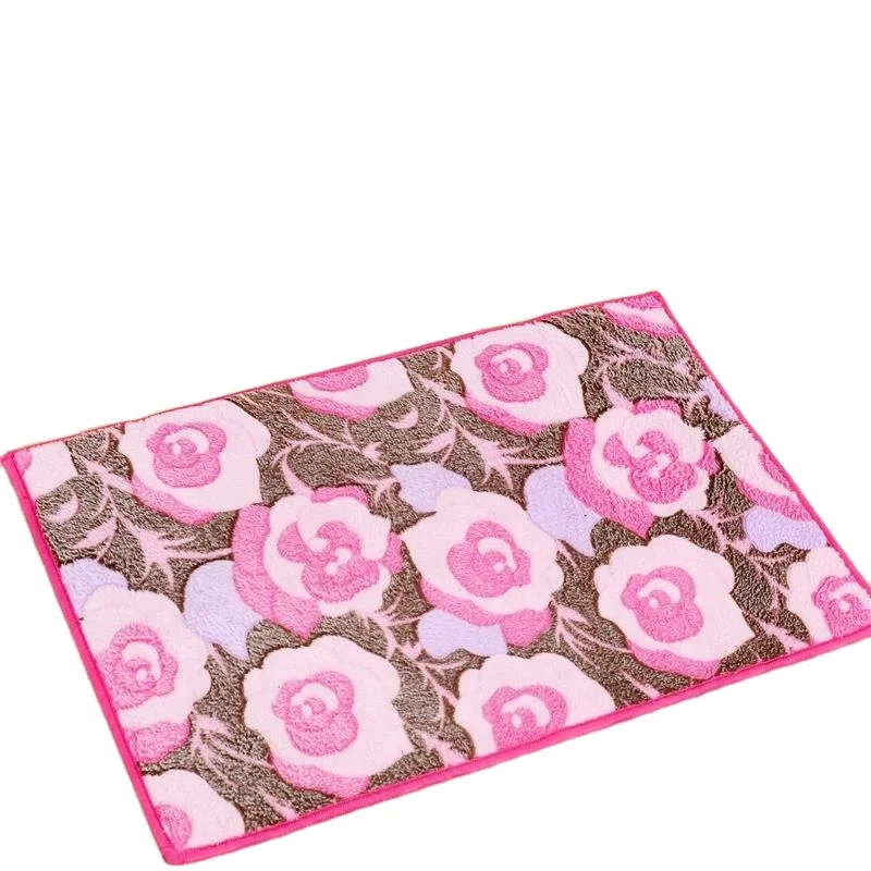 Hot Sale Factory Direct Selling Anti Slip Door Mat Polyester Flannel Mat