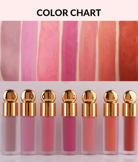 Free sample High Pigment Smooth Long Lasting Waterproof Vegan Cruelty Free Blush Color Cheek Make Up Blusher Beauty Liquid Blush