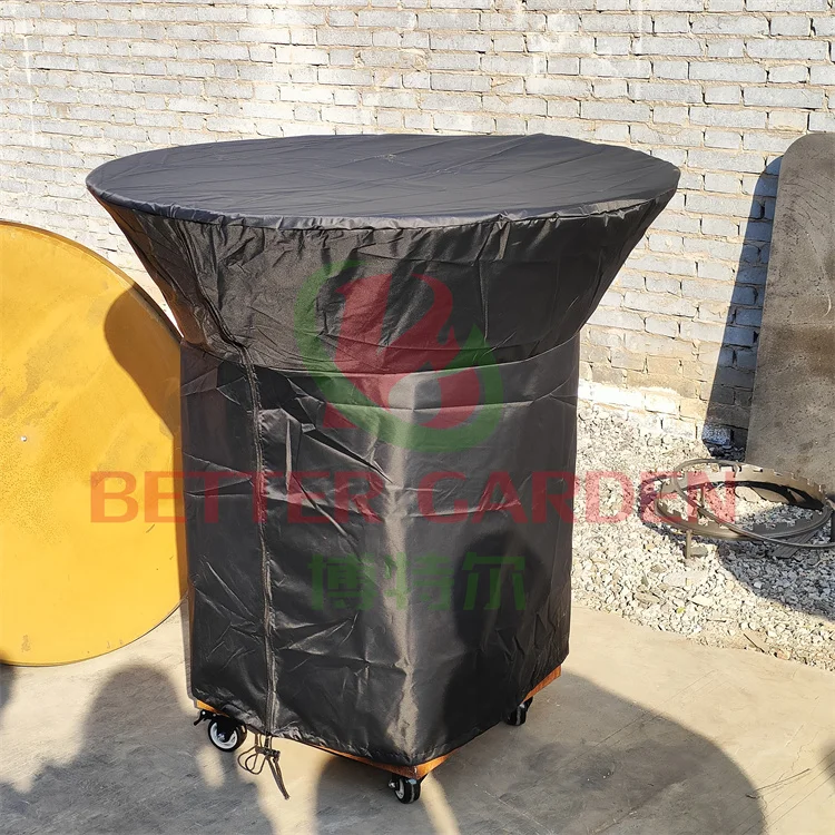 outdoor corten steel fire pit barbecue tabletop charcoal grill