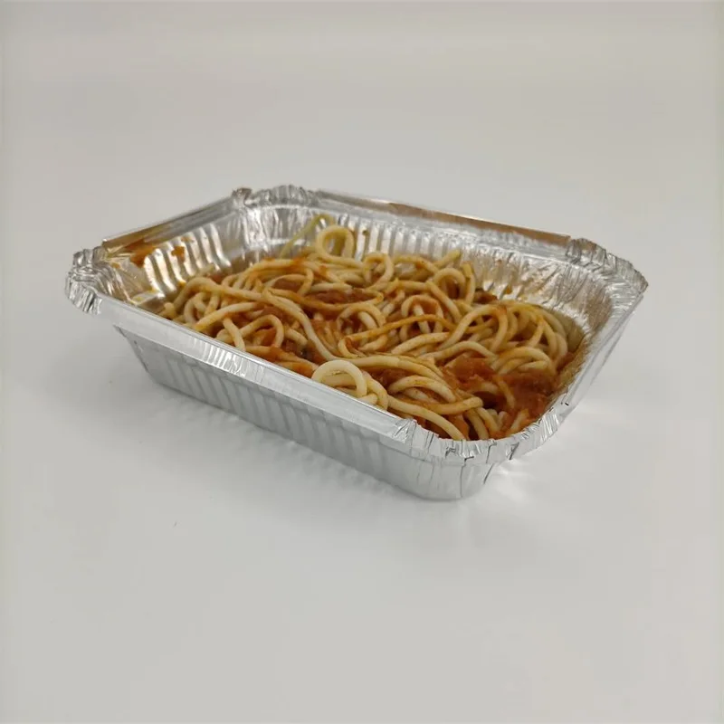 disposable instant food aluminium medium foil takeaway packaging plates with lids
