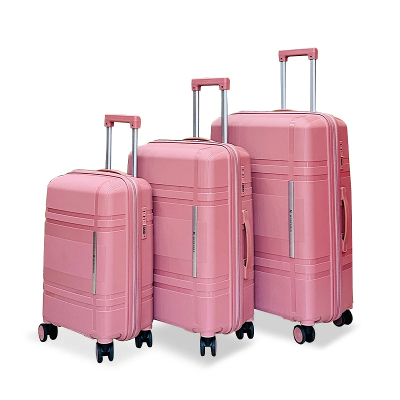 AN Spinner Luggage Rack With Secure Tags Top Case Panniers Hotel PP Plastic Baggage Set