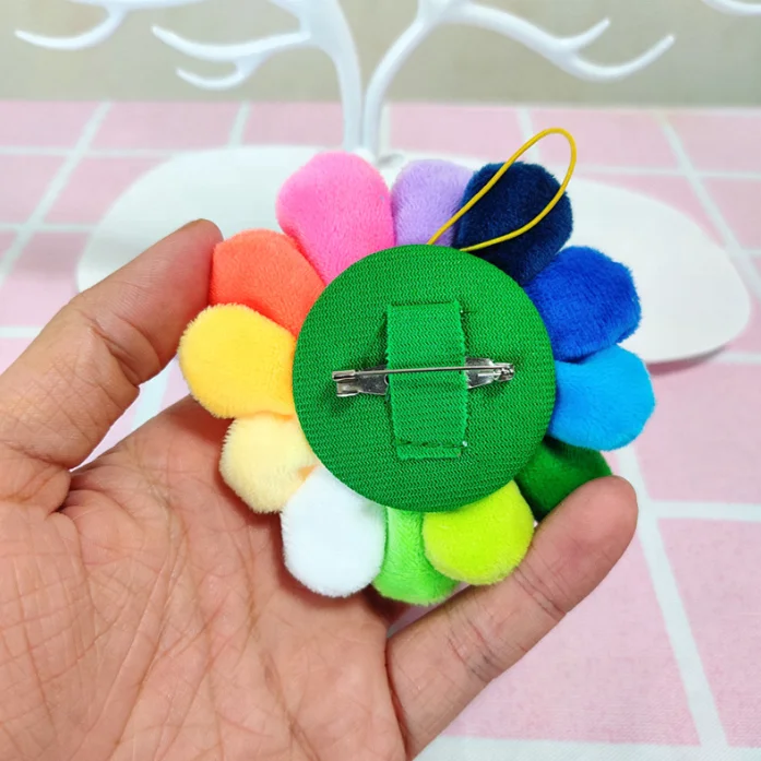 wholesale cheap New arrival keychain toy lovely colorful soft sunflower plush toy