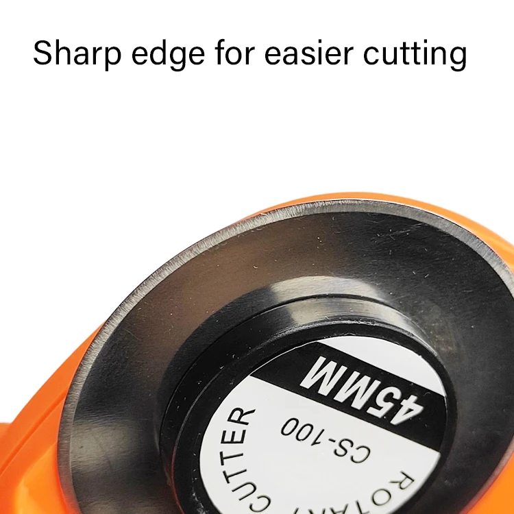 WISDOM Custom Cutting Tailor Scissors Tools Fabric Cut Rotary Cutter 45mm Wide Blade Auto Lock Rotary Cutters