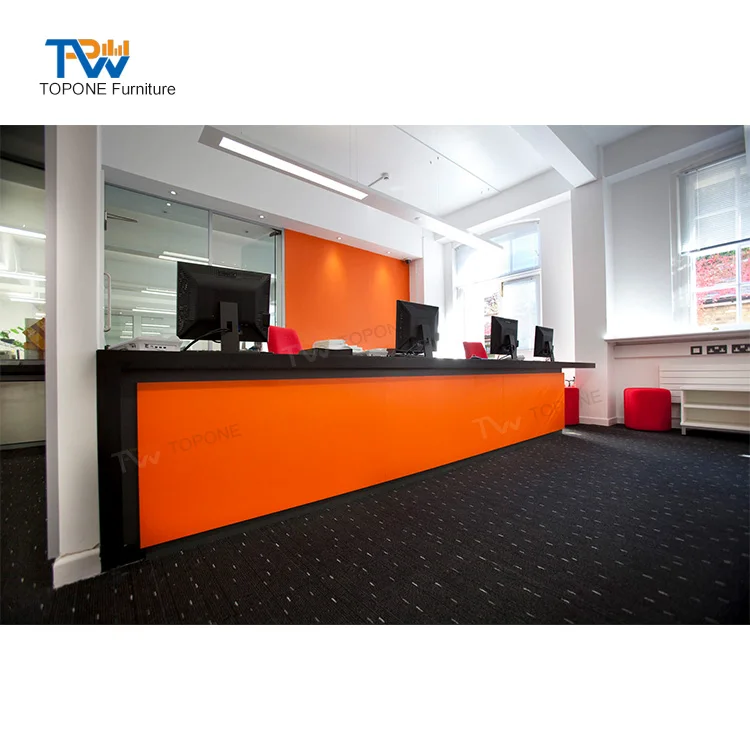 Straight shape Bank Reception Counter Desk Design Bank Furniture