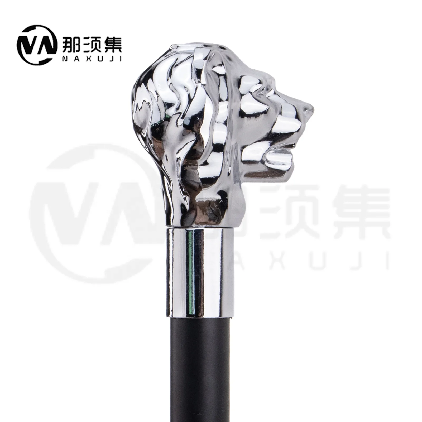 Luxury Shiny Lion Handle Model walking sticks hiking cane royal scepter Aluminum alloy crutches