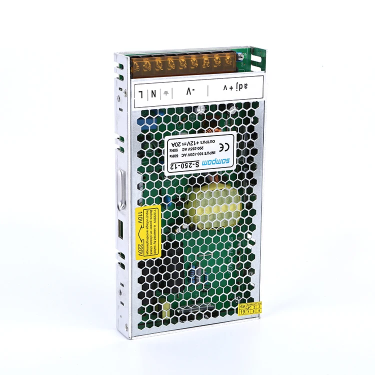Трансформатор освещения 220VAC 240W 250w 12V 20A постоянного напряжения светодиодный