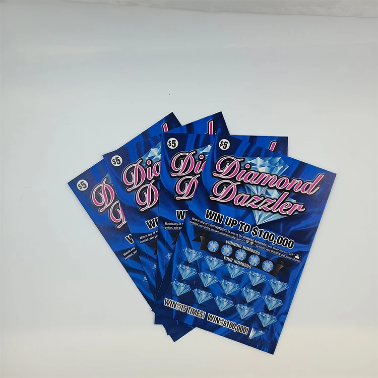 Manufacturer wholesale lottery scratch card best instant win Paper printing custom Scratch Off lottery tickets