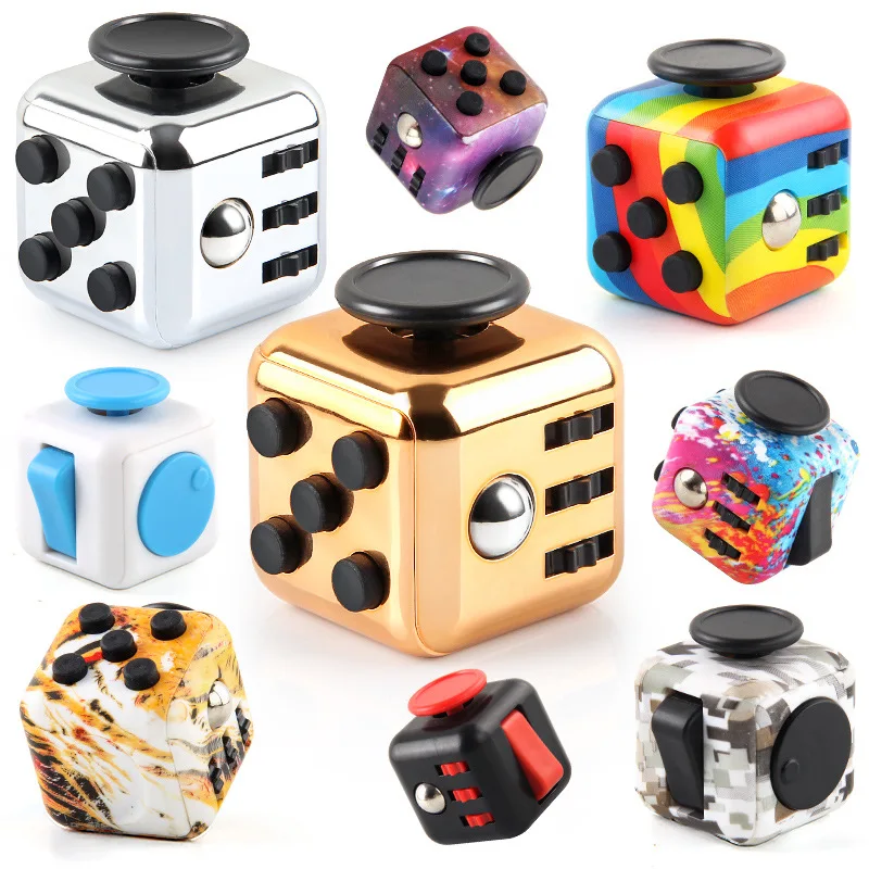 Fidget Anxiety Depression Handheld Anti Relief Stress Finger Cube Toys for Kids and Adults