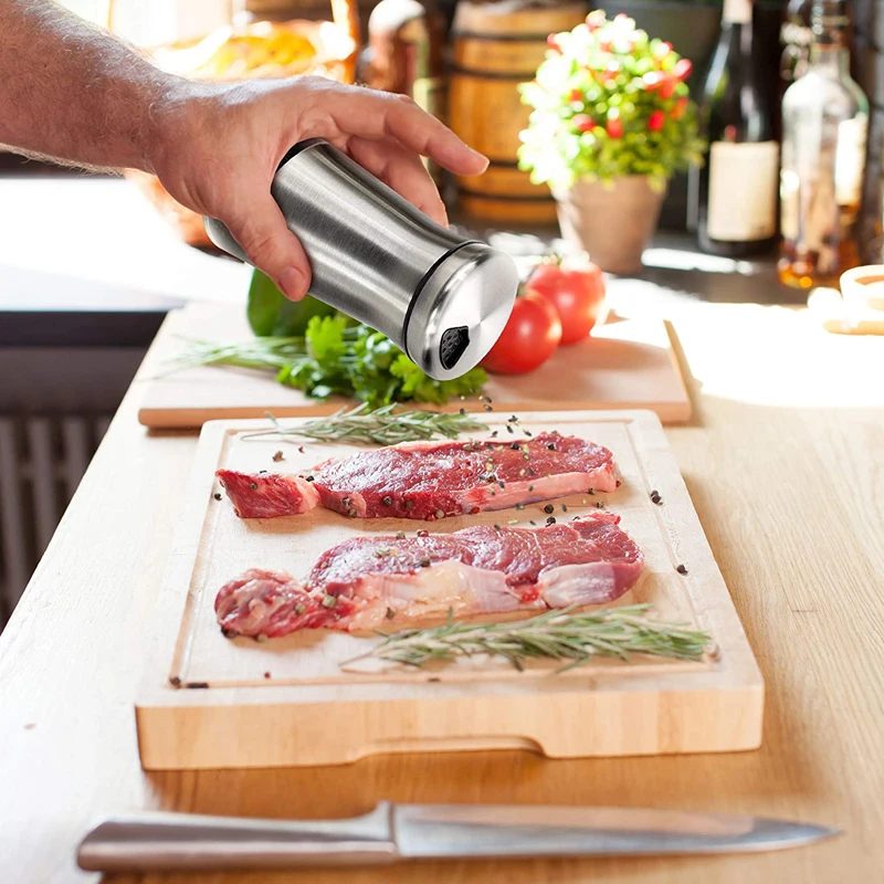 Elegant Salt and Pepper Shakers With Adjustable Pour Holes Perfect Dispenser Set for your Salts Spice Shaker Salt Pepper Shaker