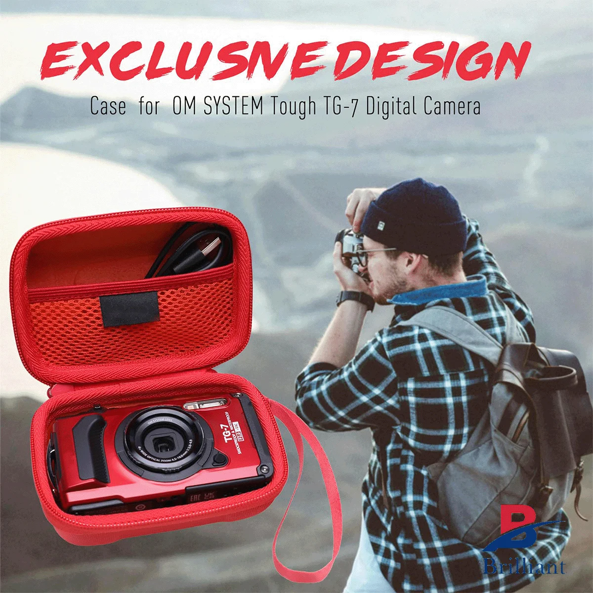 Brilliant Custom Waterproof EVA Hard Case For Olympus Tough TG-7 / TG-6 Underwater Digital Camera Eva Case For Children