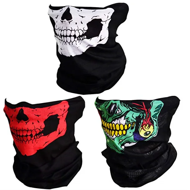 Factory Custom Seamless Tube Skull Bandana Neck Warmer Hijab Chemo Skull Face cover Fishing Cover Hiking Ski Headwear