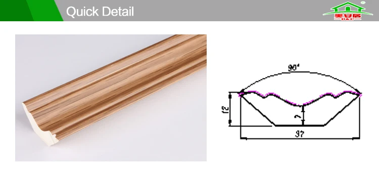 India Style Hot Sell PVC Cornice Moulding at Low Price for Ceiling