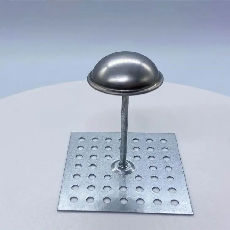 Factory perforated base insulation hanger self-adhesive glasswool marine custom aluminum insulation pins