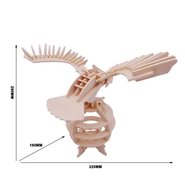 DIY 3D wooden toy Eagle Models for school supplies Promotion Craft Educational Toy Pre-School Teaching material