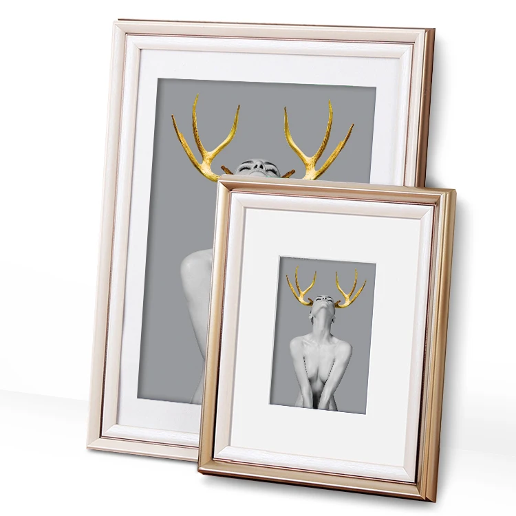 
Hot Sale 3D Lenticular Picture Photo Picture Flipping Effect Framed Antler and Beauty Girl 3D 