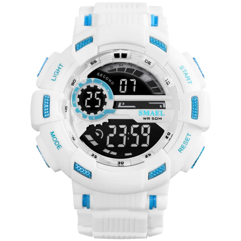 SMAEL 1366 automatic relogio big dial casual leisure sports digital lights men wrist hand watch for boys teenagers wholesale