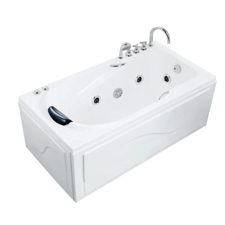Cheap Freestanding White Acrylic Spa One Person Mini Bath Tub Whirlpool Jet Massage Bathtub