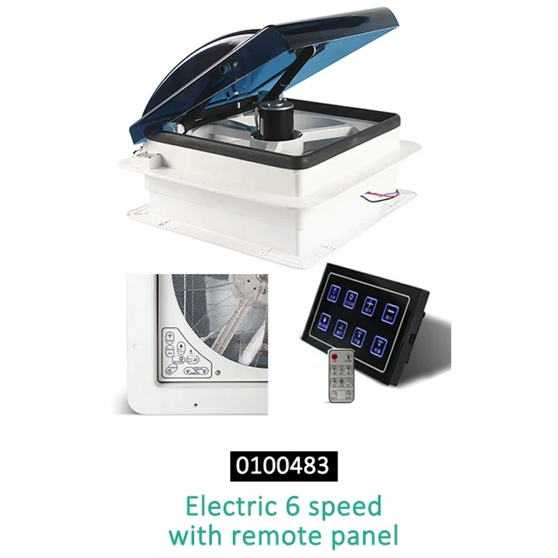 {TYTXRV} 14 '12 В постоянного тока 340 мм пульт дистанционного управления со светодиодом 6 скоростей Регулируемая панель управления кровельный вентилятор для фургона вытяжной вентилятор RV вентиляция