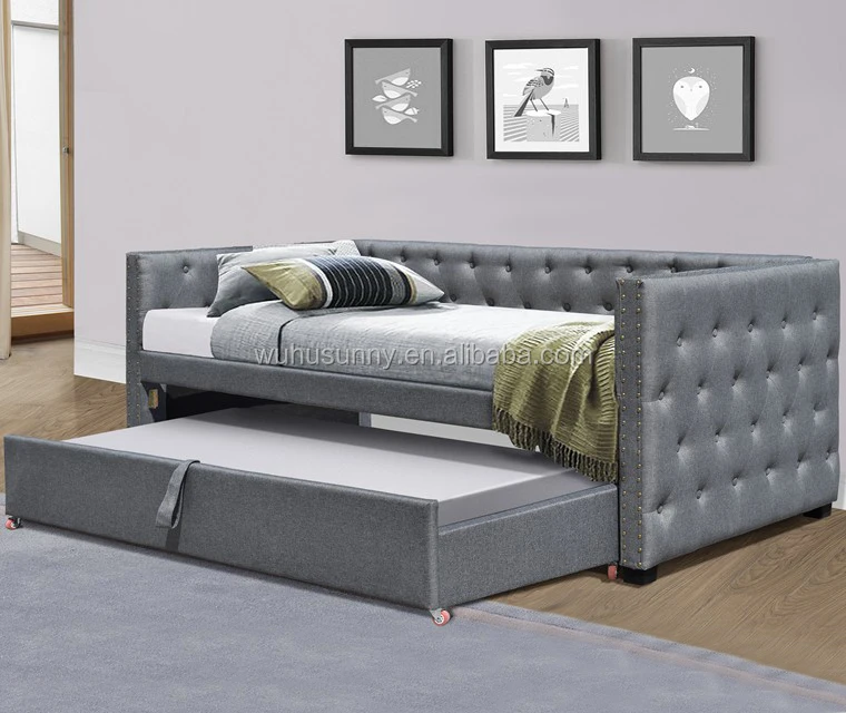 High Quality Living Room Furniture Modern Style  Crush Velvet Fabric single size Day Bed