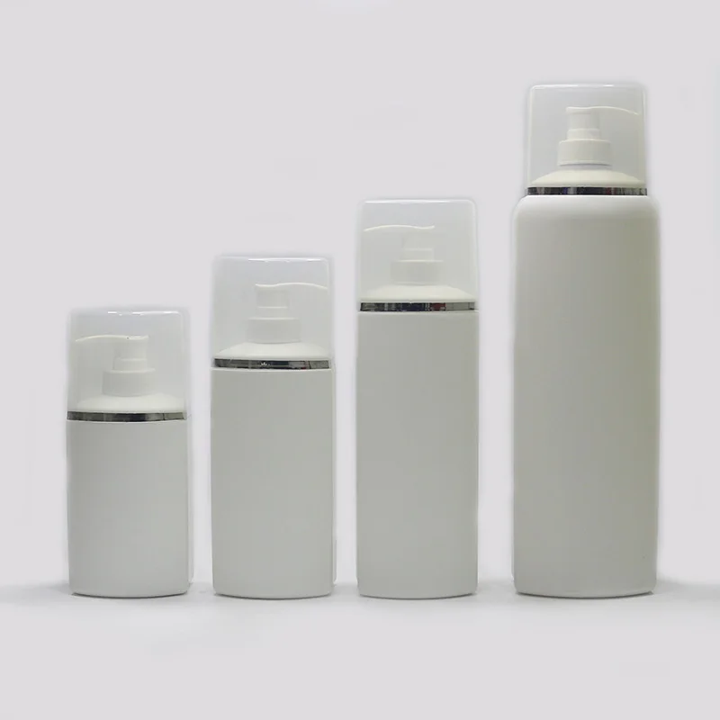 Wholesale 300ml 500ml 1000ml large empty customized matte white HDPE plastic bottle with treatment pump for shampoo lotion gel