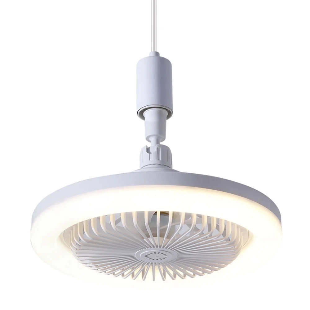 Small Chandelier Fans with Light and Remote, Lightbulb Ceiling Fan Replacement for Indoor, Bedroom, Kitchen, Living Room, Balcon