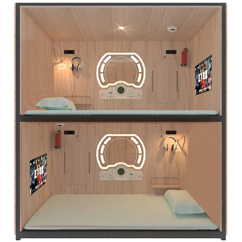 single sleeping bed sleep box pod capsule hotel bed