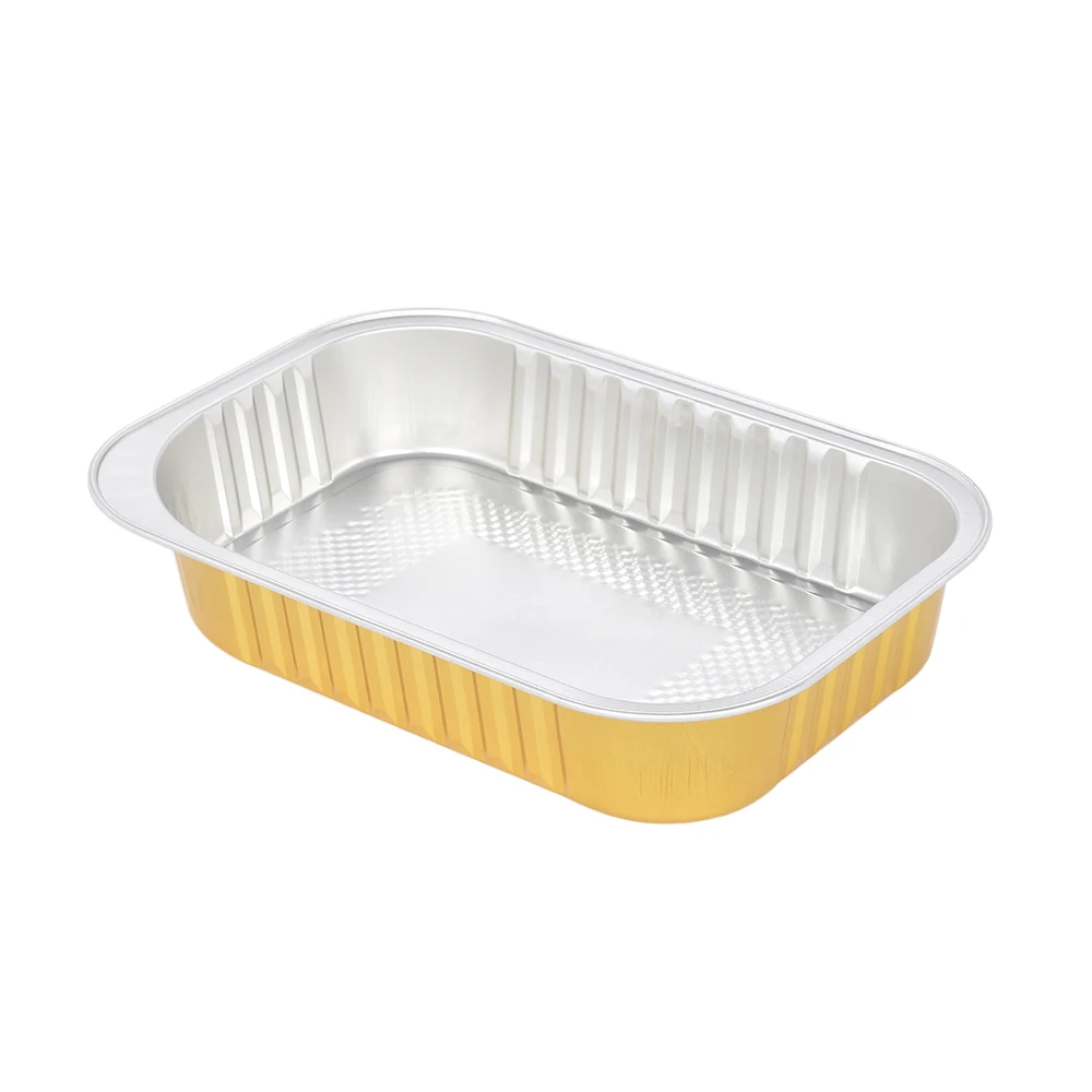 345ml Custom Disposable Aluminum Foil Container Lids 8011 Aluminum Foil Take-out Pan for Food Packaging Printed Design