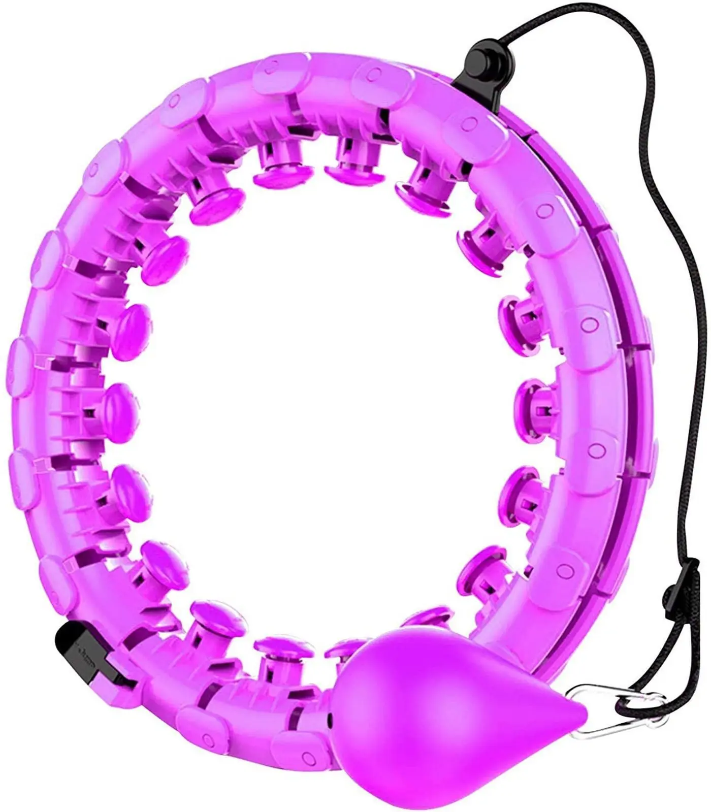 Hoolah  Hula-hoop Smart Weited Hula Ring Hoop for Adults & Kids Weight Loss 24 Detachable Knots Hulahoop Fitness