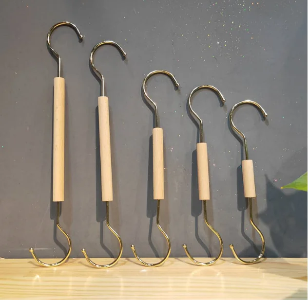 S shape coat rack Hangers Cloths Bag jeans manufacturer wood hanger Wooden rack Hanger