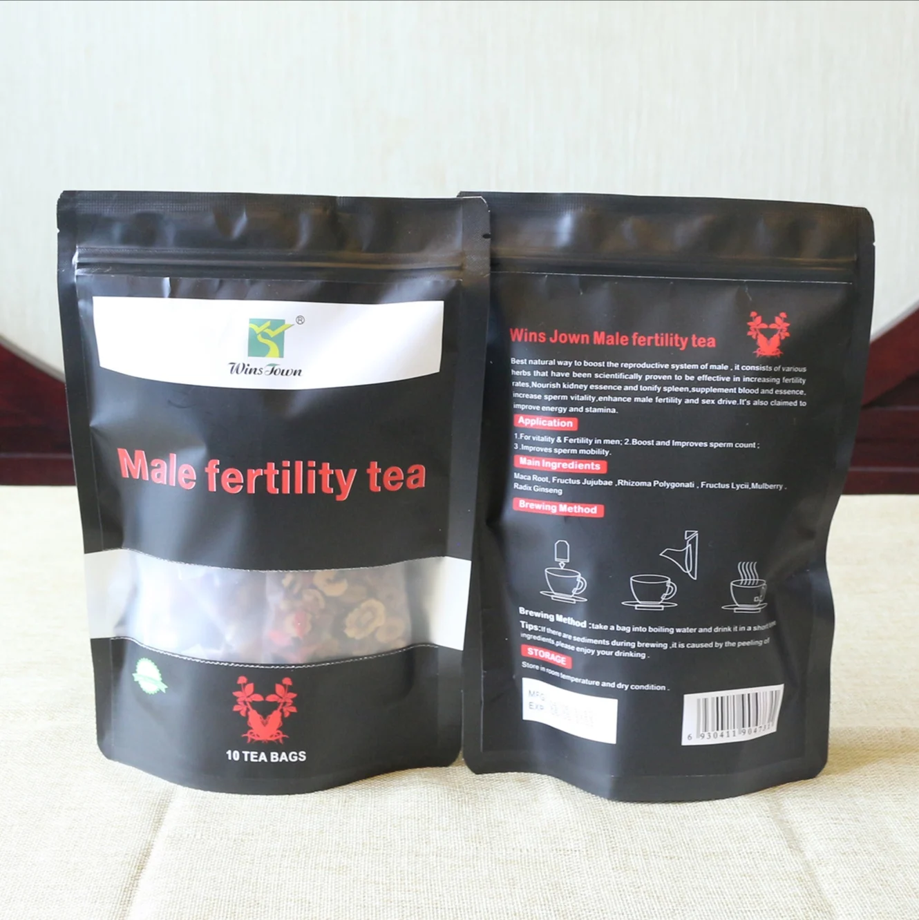 
Wholesale Natural Organic Herbs Men Vitality Enhancement Fertility Delay Optimal Male Fertility Tea 