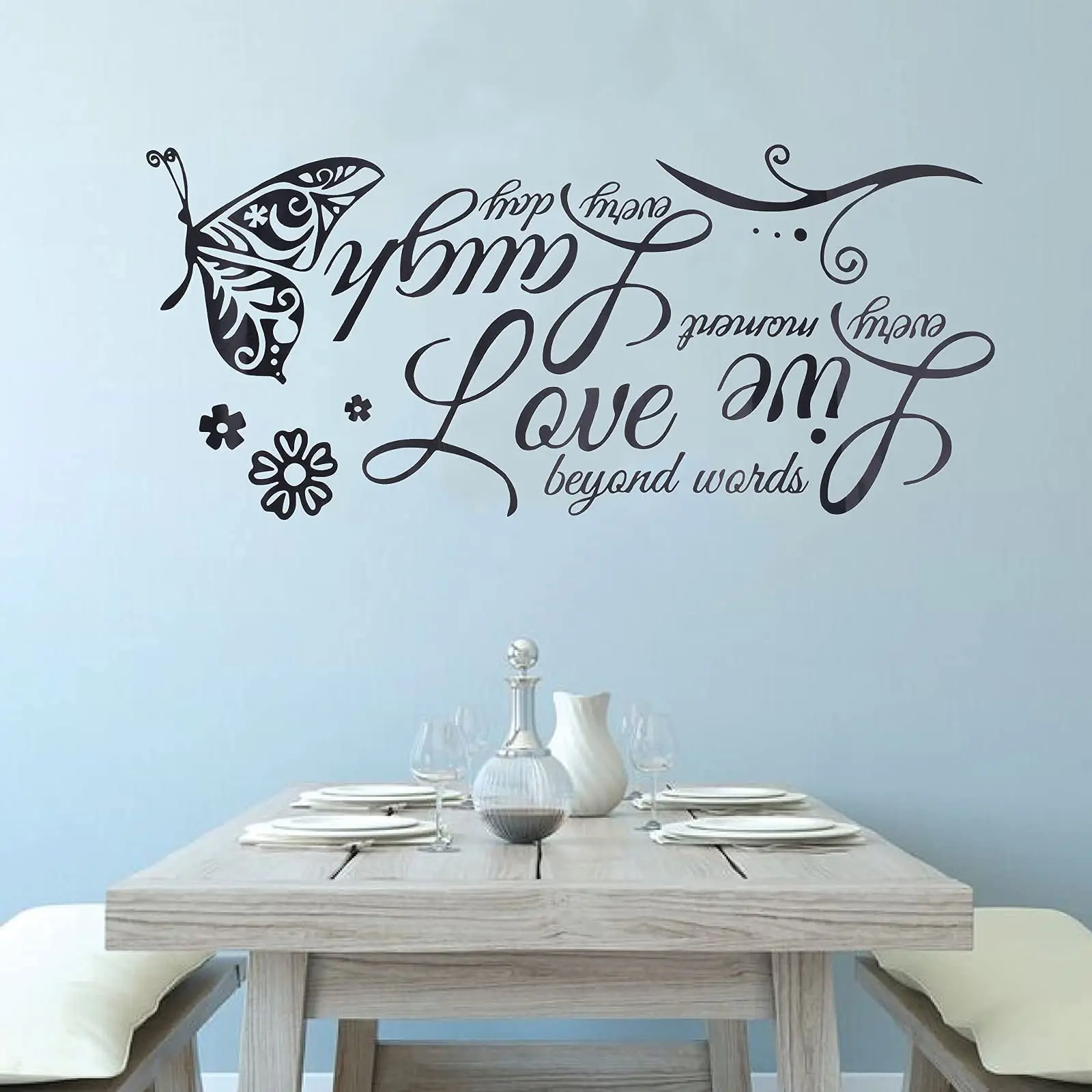 Factory Wholesale Custom  English Lettering Words Wall Art Sticky Decals 3d Art Quotes Removable Wall Sticker